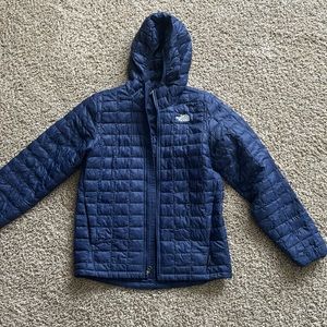 Blue boys size LG, 14/16 The North Face puffy jacket with Thermoball Eco.